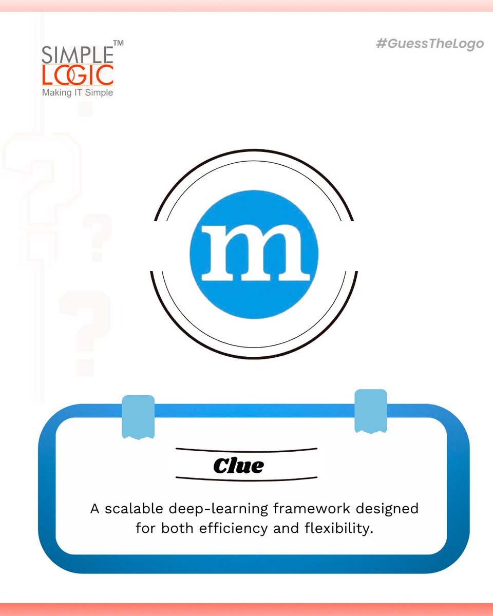 SimpleLogic_IT's tweet photo. #Guess
Let's play Guess The Logo!π€
Can you name it?
Drop your guesses below!π
#LogoChallenge #TechTrivia #GuessTheLogo #Framework #Flexibility #ApacheMXNet #Apache #Logo #GuessGame #TechLogo
#MakeITSimple #SimpleLogicIT #SimpleLogic #MakingITSimple #ITServices #ITConsulting https://t.co/v7BGtEGi2B