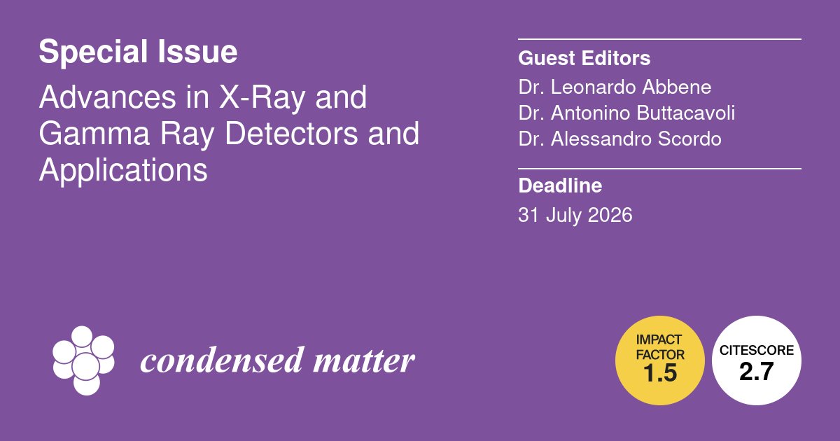 Condensed Matter MDPI tweet media