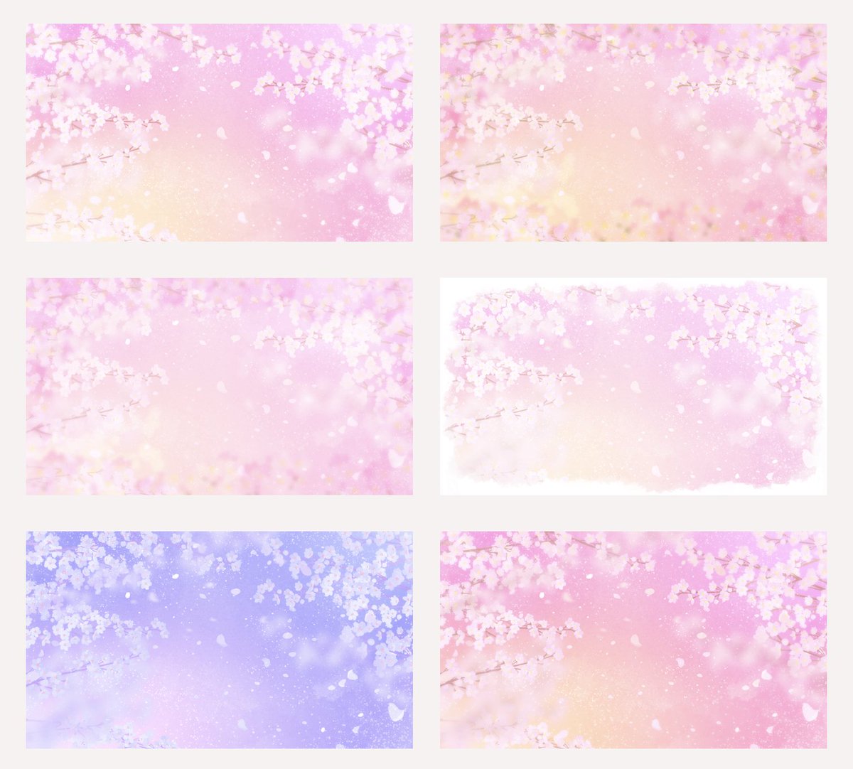 okumono1's tweet photo. 🌟NEW🌟
🌸桜の咲く背景(6種＋2)
https://t.co/DTulbFEHDF
桜のイラストの背景素材です。
花びらと枝の飾りパーツは重ねて使えます✍️ https://t.co/YYtKQCPAb4