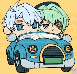 *ICMerch Sender rencana buka YCH Car merch, menurut kalian lebih cocok jadi keychain atau acrylic block? dan kalau sudah ready POnya ada yang mau di tag? thankss (gambar masih wip)