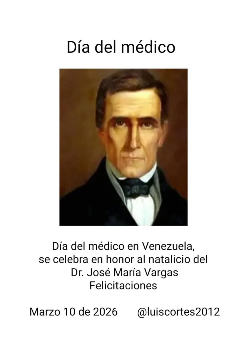 luiscortes2012's tweet photo. Médico venezolano, felicitaciones en su día 
#diadelmedicovenezolano 
#medico 
#salud 
#medicina 
#bocacion https://t.co/69GYT3V7oo