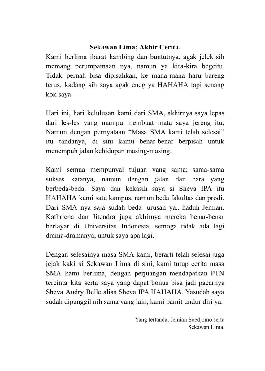 annei || Sekawan Lima END tweet media