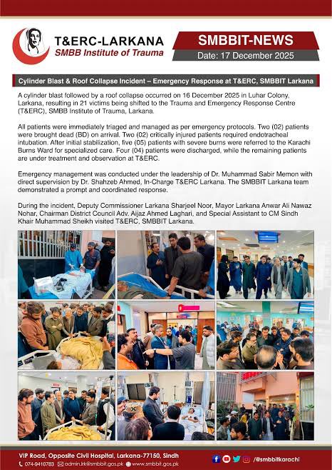 The Shaheed Mohtarma Benazir Bhutto Trauma Centre has become a ray of hope for patients, where over 2 million patients have been provided with treatment and immediate medical aid so far.
#SMBBTraumaCenter
