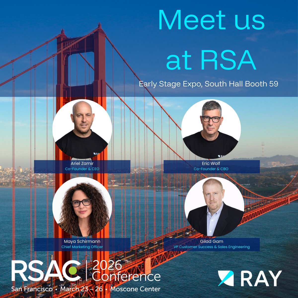 _RaySecurity's tweet photo. #RSAC is around the corner! Come and stop by @_RaySecurity's booth #59 at the Early Stage Expo (Moscone South). See our predictive #datasecurity platform in action! Book your time here >> https://t.co/sTGVvJS6te https://t.co/GBuhQsZYf2