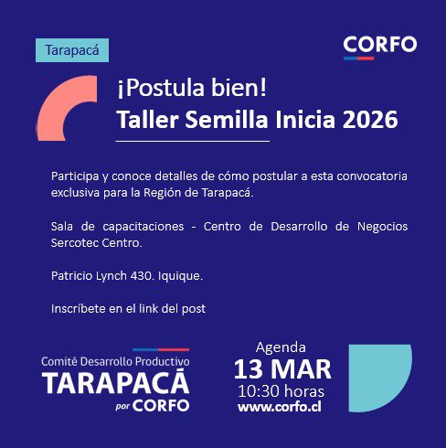 Corfo Tarapacá tweet media