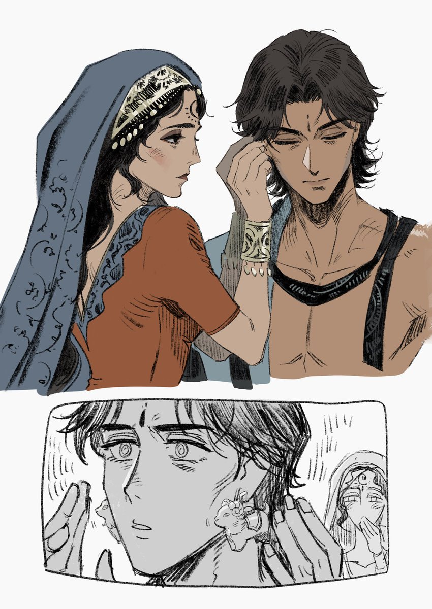 남편이너무바보여서
지혜가올라가는귀걸이를해줬어요