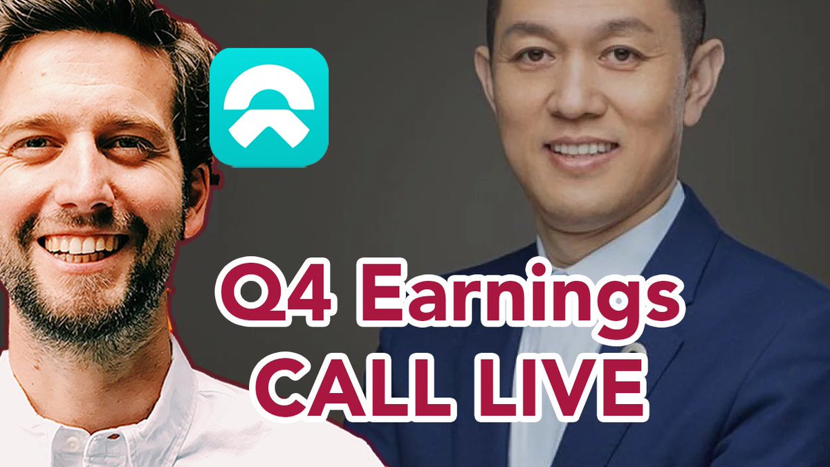 I will live stream the $NIO Earnings Call with CEO Li Bin

📺 here: youtube.com/live/1VQ9B9gkC…