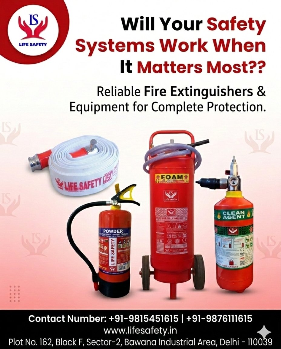 lifesafetydelhi's tweet image. 🔥 Will your safety systems work when it matters most?
Reliable Fire Extinguishers &amp;amp; Fire Safety Equipment from Life Safety.
📞 +91-9815451615
🌐 lifesafety.in
📍 Delhi
Stay protected. Stay prepared.

#FireSafety #LifeSafety #SafetySolutions #IndustrialSafety