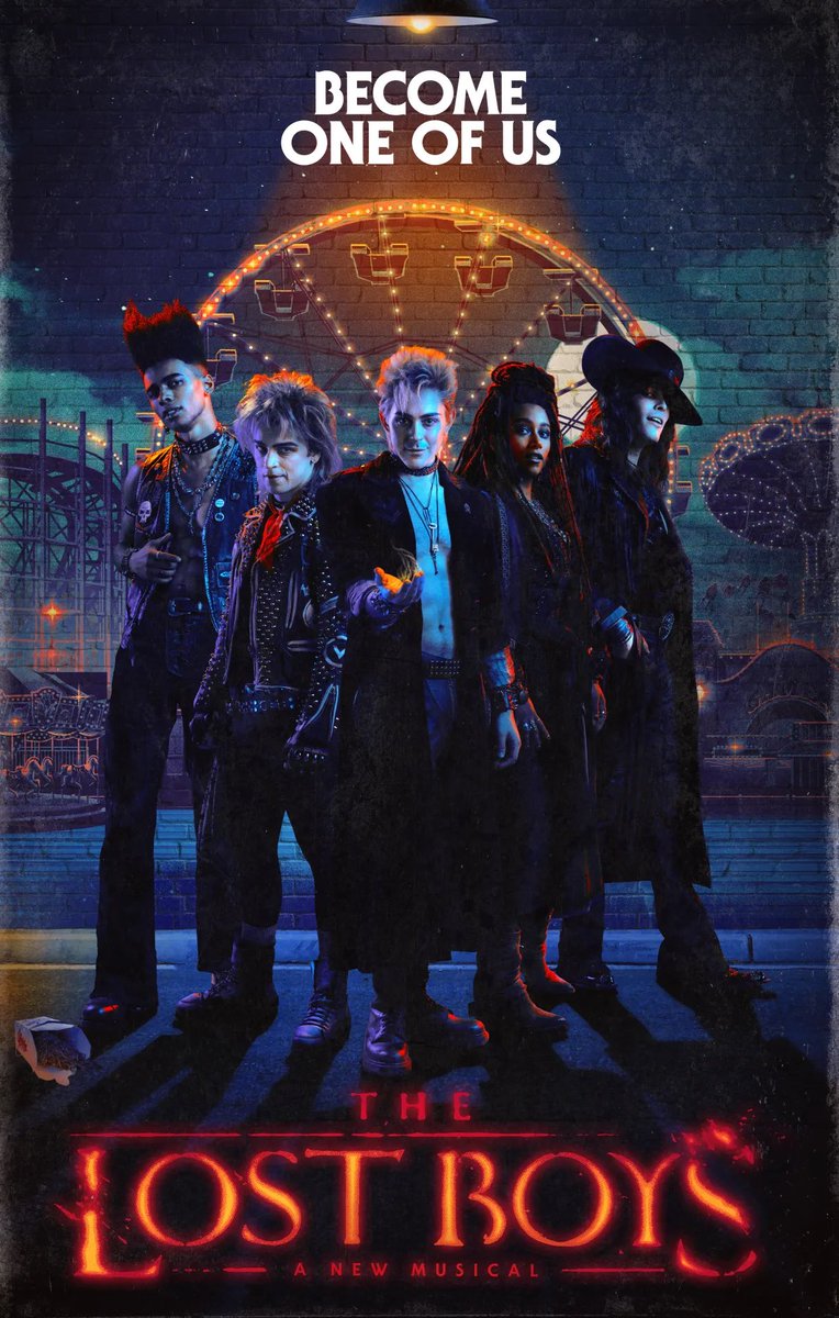 🎭🎼 #TheLostBoysANewMusical - sim baseado no filme (de 40 anos atrás) de Joel Schumacher, virou um espetáculo musical da Broadway e estreia em Abril. Com músicas da banda indie pop-rock #TheRescues, pega carona no fenômeno vampiresco de #OsPecadores
#teatromusical #musicais