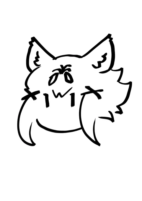 #少ない線でどれだけ可愛く描けるか選手権 