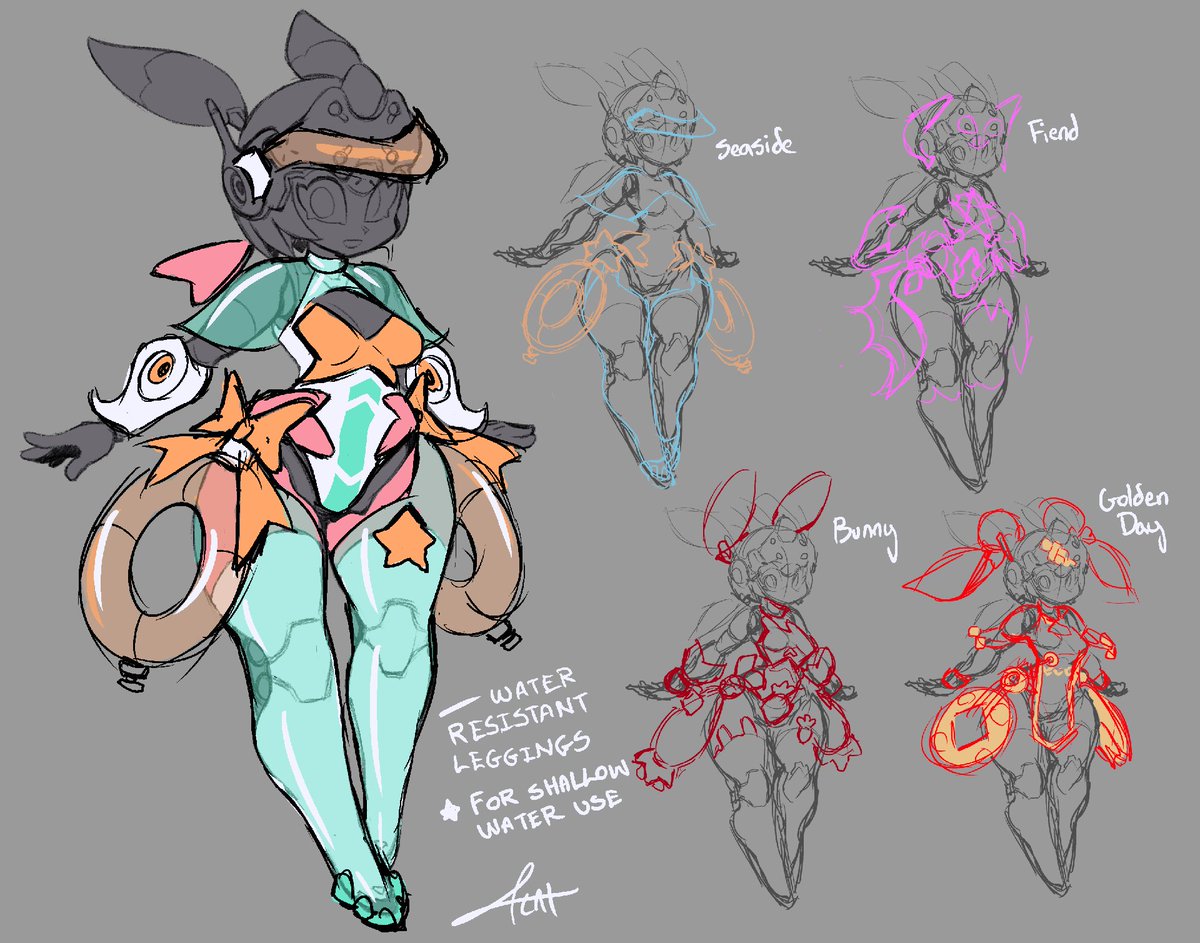 WIP of some outfit/costume designs for Aria's robot form.
#AOD📷 #ArtofDelusion #Aria #zzzero📷