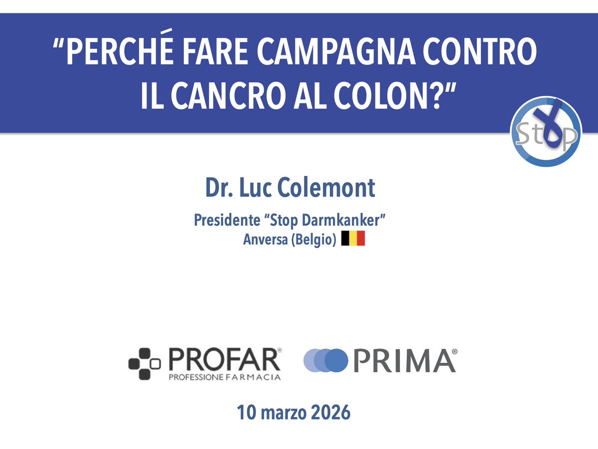 LucColemont's tweet photo. Klaar om vanuit Antwerpen @StopDarmkanker webinar te geven voor ‘farmacisti’ (apothekers) in Italië 😉
“Perché fare campagna contro il cancro al colon?” 🍀 #822
#kennisdelen in het Italiaans 🇮🇹 #moetkunnen #FaiIlTest 🙏 https://t.co/VgLG8CK0Kp