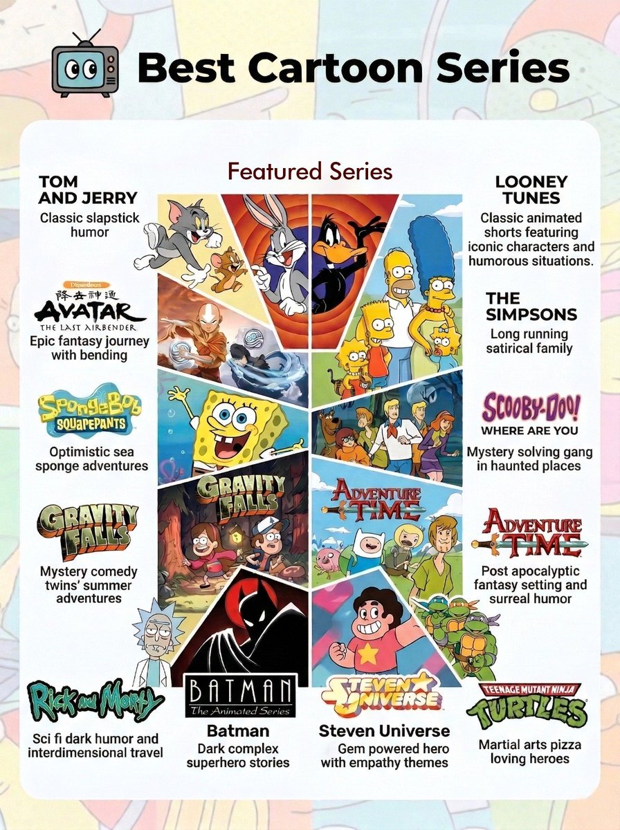 Top 12 Iconic cartoon series
