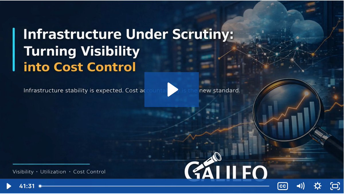 Infrastructure leaders are facing a new kind of pressure.  Not just uptime, accountability.
In last week's panel discussion, leaders shared how teams are navigating these challenges and where visibility often breaks down across hybrid environments.  
links.galileosuite.com/3PbJLSF