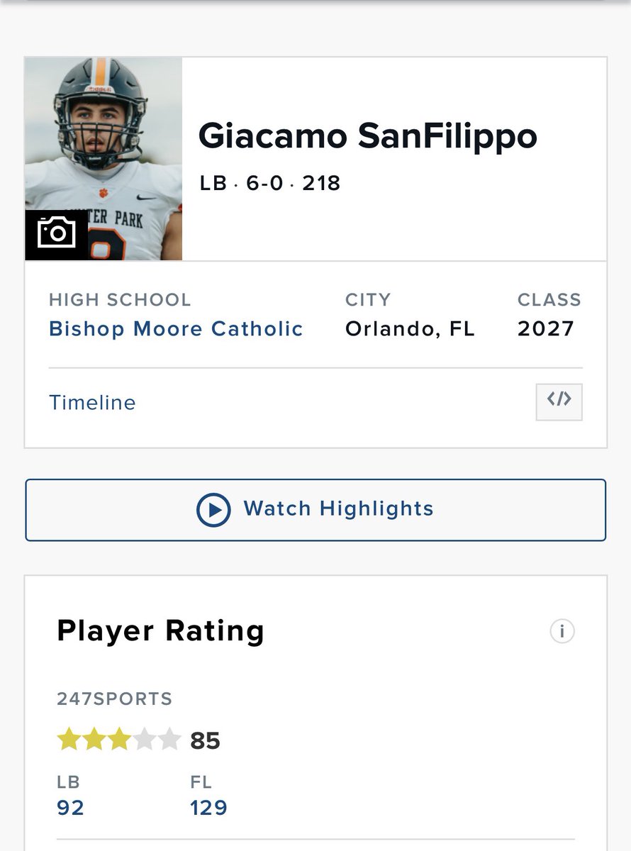Giacamo SanFilippo (‘27 LB) ⭐️⭐️⭐️ tweet media