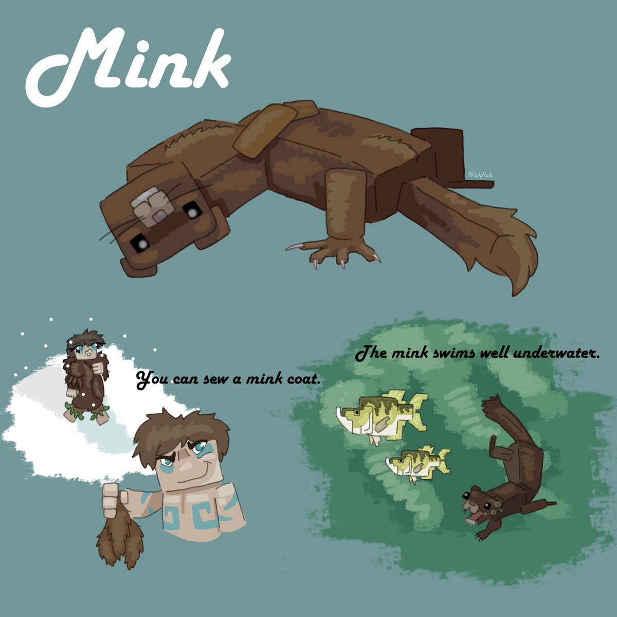 Vakfich's tweet photo. Mink concept
For Nature's Catch
#minecraft #minecraft_mod #concept_art #natures_catch https://t.co/CrB6Evgbs3