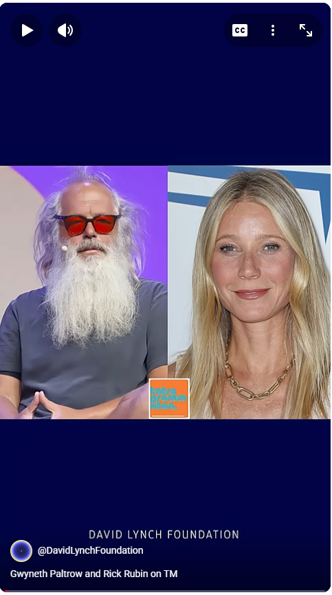 permanentpeace's tweet photo. Gwyneth Paltrow and Rick Rubin on TM https://t.co/QoMTHKnaMI via @YouTube https://t.co/ULD39iy13I