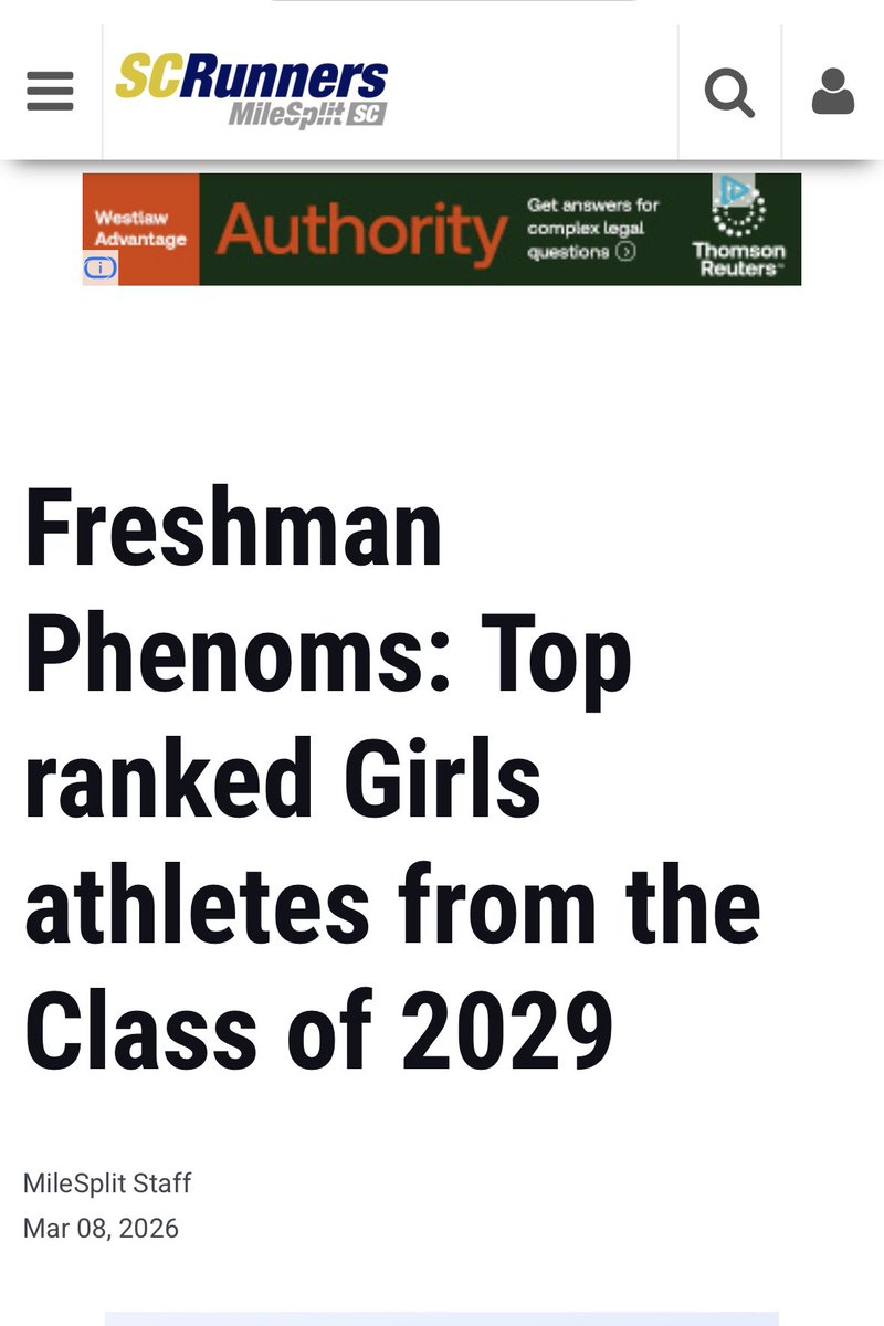 saragramtrack's tweet photo. Thank you @milesplit @MSCarolinas_  for the mentions. This freshman is just getting started! These lists remind me there’s always something I can do to improve in this new sport. Running on a soccer field is way easier :) @saragram99 https://t.co/Xh8EZCmm7d