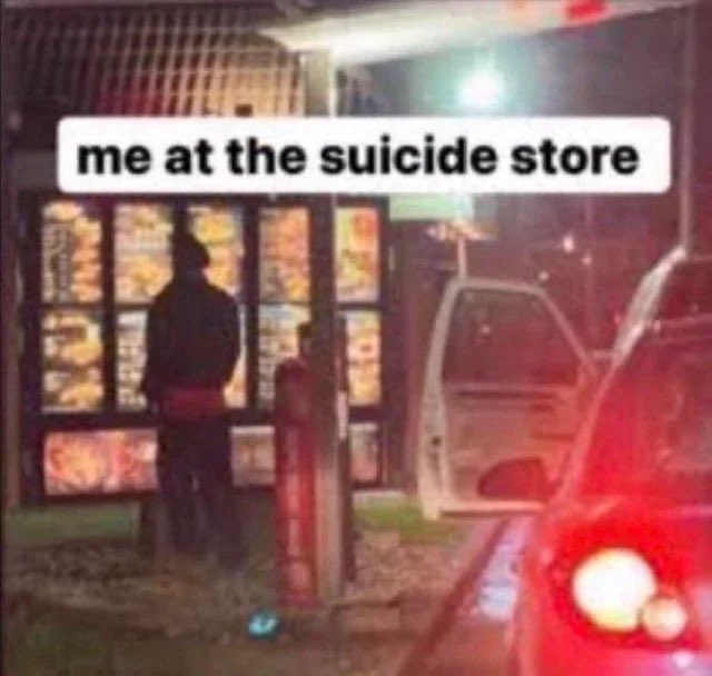jjongslov's tweet photo. me at the suicide store https://t.co/d5GKsyjPw8