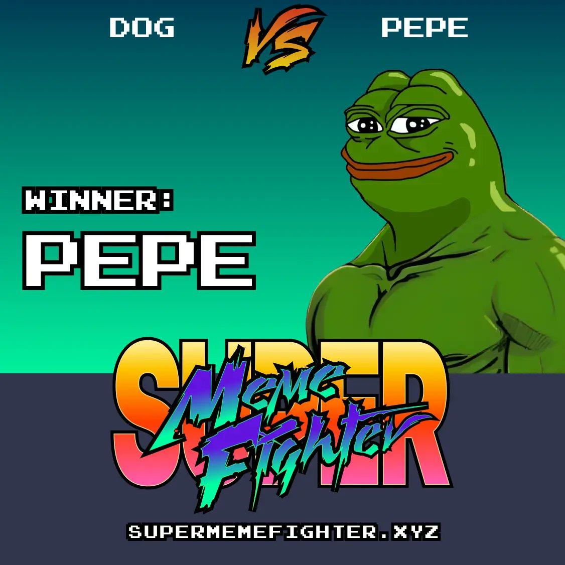 🏆 $PEPE delivers a knockout blow to $DOG! 💀

💹 PRICE PERFORMANCE
PEPE: +0.9%
DOG: -0.1%

💬 SOCIAL SCORE
PEPE: 0
DOG: 0

💥 ATTACKS COUNTER
PEPE: 0
DOG: 0

#SuperMemeFighter #P2E #SMF