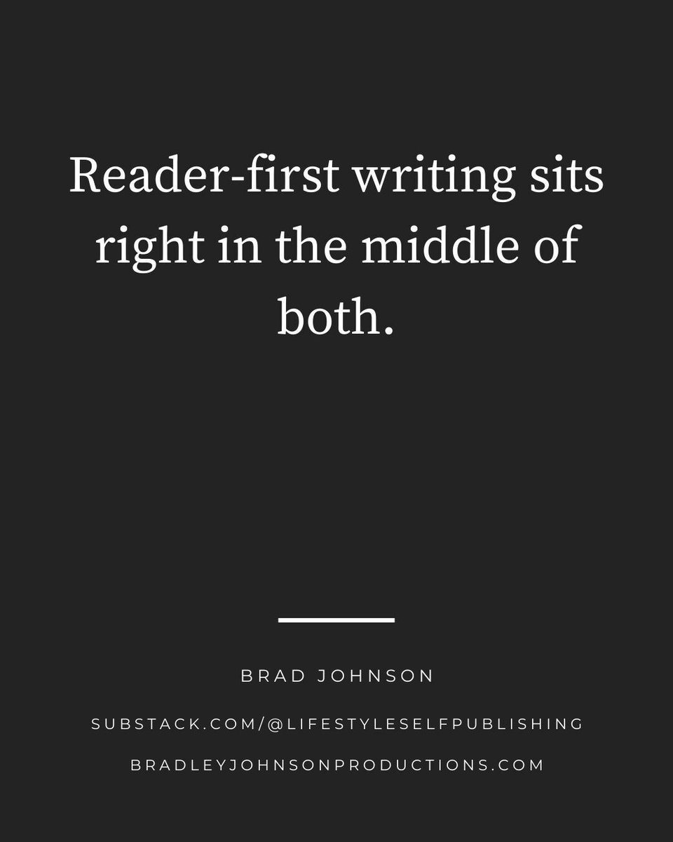 Reader-first writing sits right in the middle of both.
__
#IndependentLifestyleSelfPublishing #NonFicAuthor #Writing #AuthorCareer #AuthorLifestyle