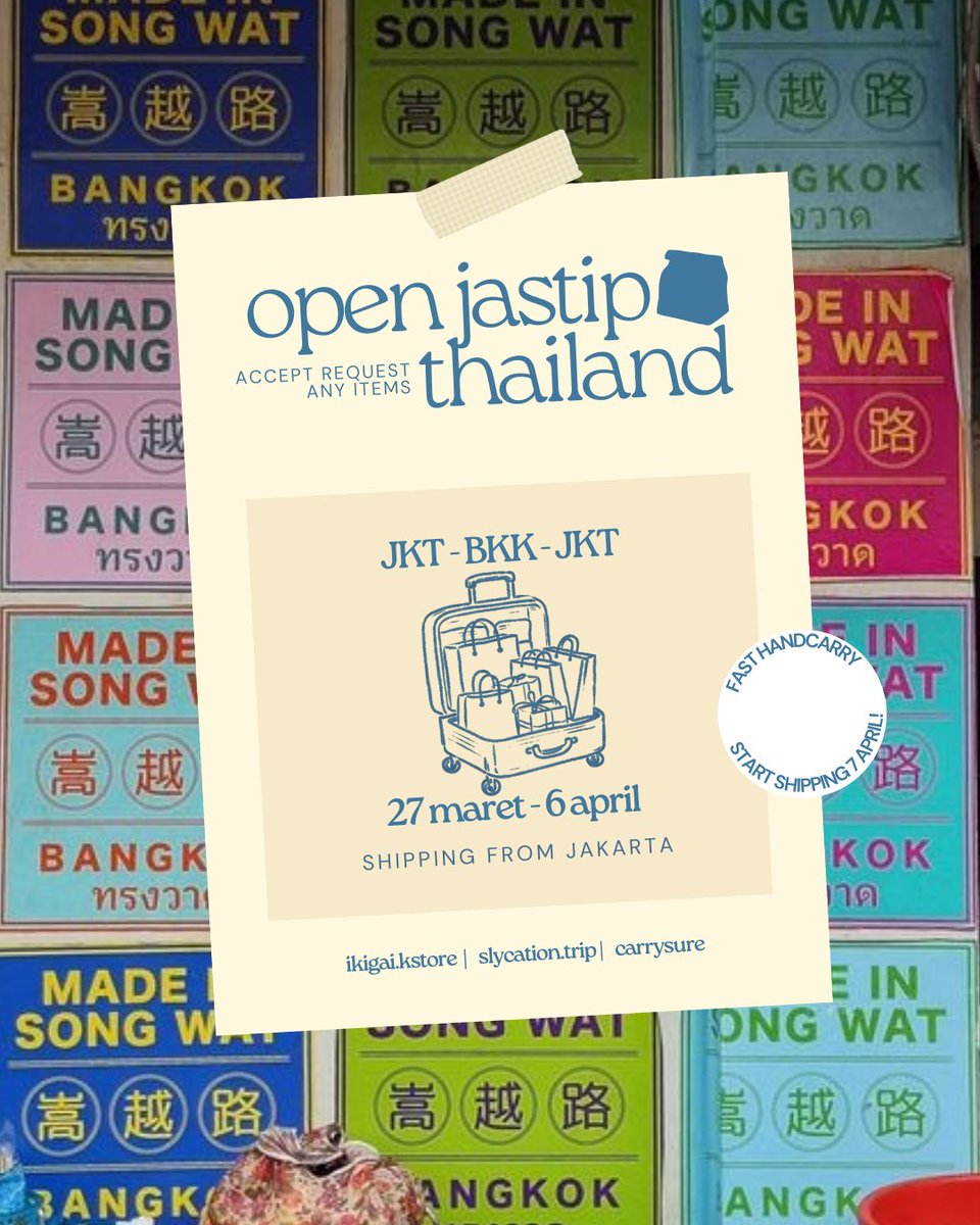OPEN JASTIP HANDCARRY SHARING BAGASI THAILAND tweet media