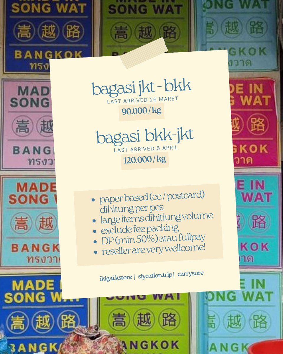 OPEN JASTIP HANDCARRY SHARING BAGASI THAILAND tweet media