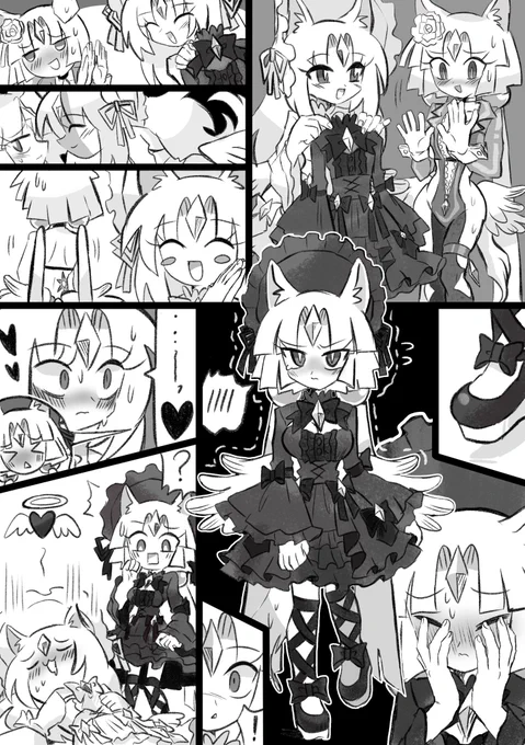 #commission #ケルベロスのア鳥絵
#Vtuber のケルベロス鳥様より
普段着ないゴスロリに恥ずかしがるソルの漫画のご依頼を頂きました🔶🔷 #漫画 