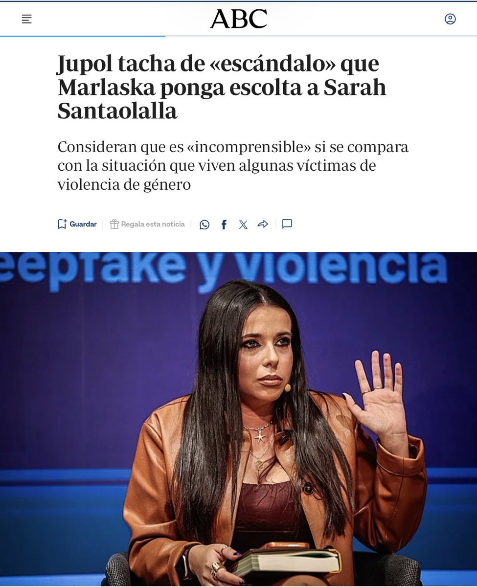 Jupol tacha de «escándalo» que Marlaska ponga escolta a Sarah Santaolalla, vía @ABCespana

Consideran que es «incomprensible» si se compara con la situación que viven algunas víctimas de violencia de género.

Sobre esta nueva escolta policial:

• Los policías deben estar en la