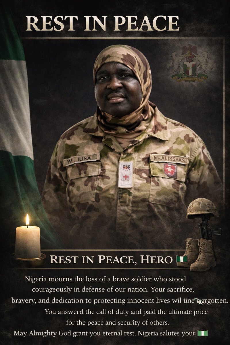 MFaarees_'s tweet photo. THANK A SOLDIER! 

Tribute to this brave warrior who gave everything for Nigeria!

May Allah grant him Jannah! https://t.co/h48Wp2kMoI