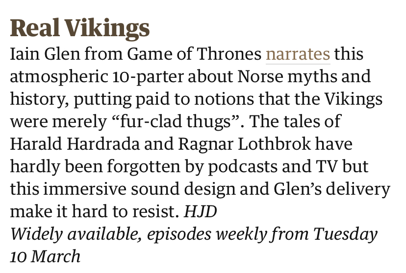 jeffdaw's tweet photo. Thrilled to have this ten-parter launch today. Top work as ever by @Noiser_Podcasts . Narrated by Iain Glen. Written Roger Morris. Produced moi. Spotify, Apple, Google, BBC Sounds and elsewhere. Nice mention in The Guardian. #podcasts #ingofinch
https://t.co/2YWLZO3zFX https://t.co/mLU9SeF4jc