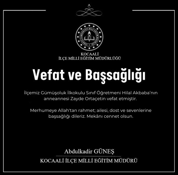 Vefat ve Başsağlığı...

<a href="/tcmeb/">Millî Eğitim Bakanlığı</a>
<a href="/SakaryaValiligi/">T.C. Sakarya Valiliği</a>
<a href="/sakaryamem/">Sakarya İl Millî Eğitim Müdürlüğü</a>
<a href="/coskunbakirtas/">Coşkun BAKIRTAŞ</a>
<a href="/gunes_36/">Abdulkadir Güneş</a>