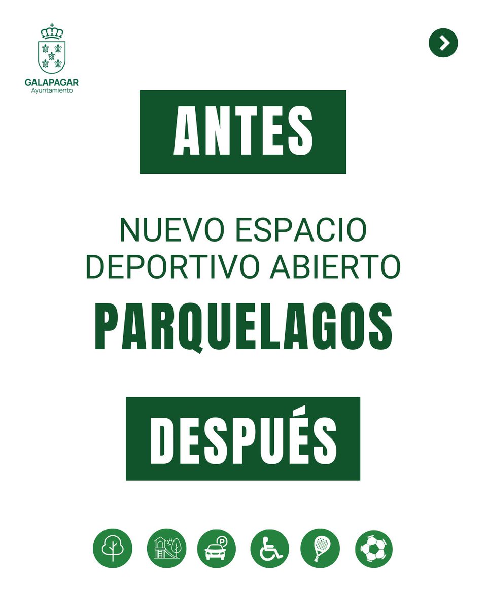 AytoGalapagar's tweet photo. 🔄 El antes y el después del Espacio Deportivo de #Parquelagos

👉 Te presentamos la #transformación completa: de un espacio deteriorado a un nuevo punto de encuentro para el deporte en Parquelagos (sigue abajo) https://t.co/EticUrtcaC