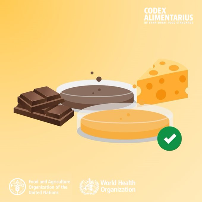 FAOWHOCodex's tweet photo. π | Codex methods of sampling are designed to ensure that fair and valid sampling procedures are used when food is being tested for compliance with a particular #Codex commodity standard, like chocolate π« or cheese π§
#CCMAS45 | #FoodSafety https://t.co/n3cqqV0WfE