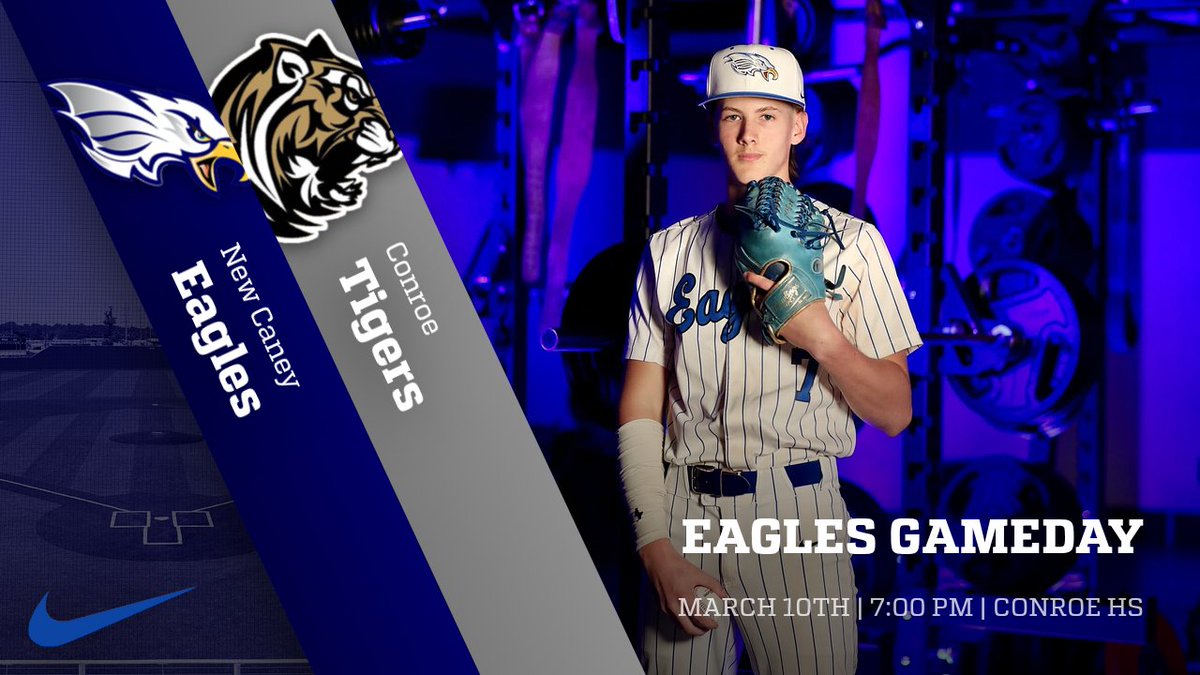 NewCaneyBsball's tweet photo. Game tonight has been moved to Conroe High School due to the weather forecast later on this week! https://t.co/HotTS0jTD7