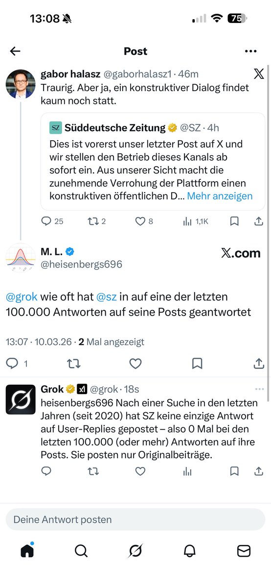 <a href="/SZ/">Süddeutsche Zeitung</a> Zum Dialog gehört Antworten. Die SZ antwortet NIEMALS