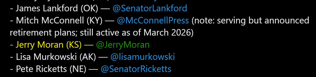 SystemOfLies's tweet photo. @JerryMoran It's NOT enough to support it.  You need to demand a talking filibuster and get this done, and get off this list! https://t.co/AhnkOeTFtB