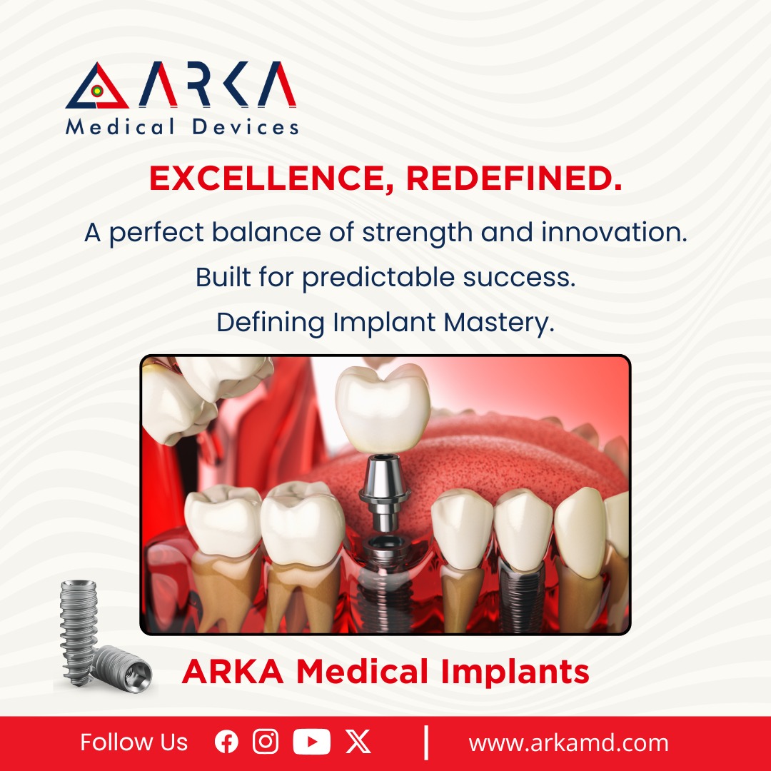 arkamedicals's tweet photo. EXCELLENCE, REDEFINED.
A perfect balance of strength and innovation.
Built for predictable success.
Defining Implant Mastery.
ARKA Medical Implants

#arka #arkamd #arkamedicals #arkamedicaldevices #dentalmanufacturerscompany #arkaimplantsmanufactures #dentali̇mplants #smile https://t.co/A2AHSLiAAd