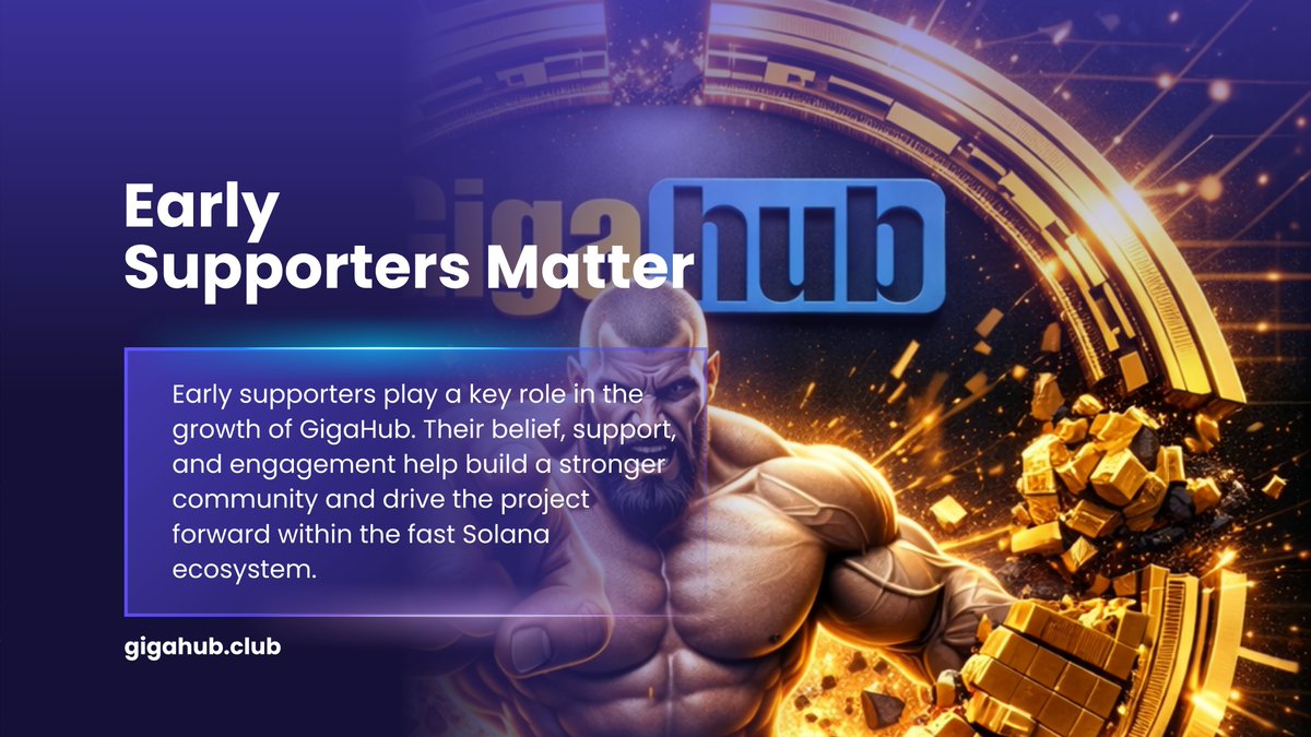 Early supporters matter! 💎
The growth of GigaHub is powered by its passionate community. Those who believe early help shape the future, drive innovation, and build a stronger ecosystem on the fast Solana blockchain. 🚀

🌐 gigahub.club

💬 t.me/gigahubpump