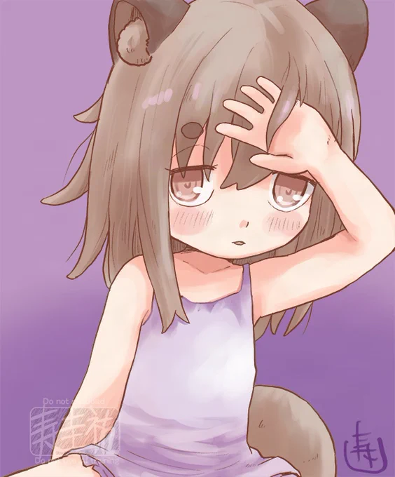 お風呂上がり、ちょっと暑いたぬ