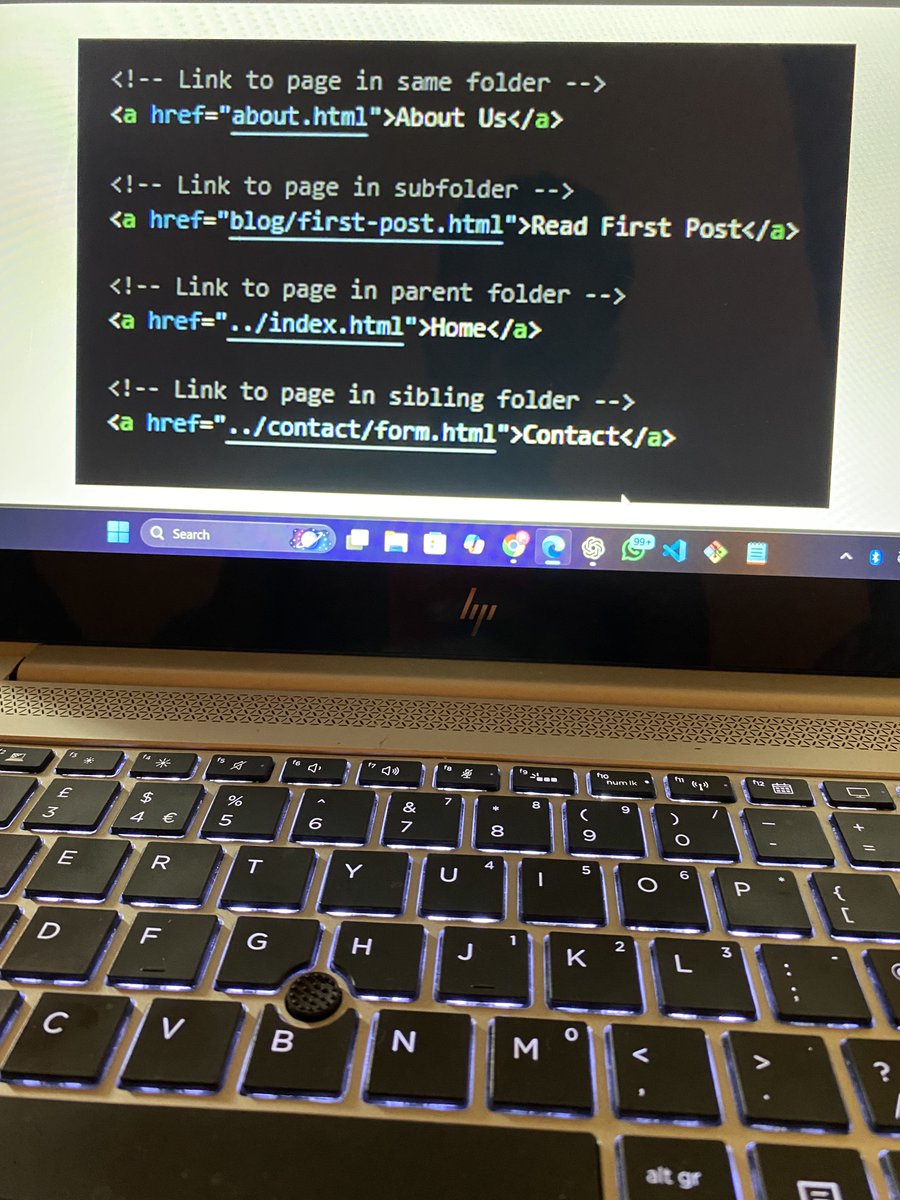 Praise_ThePM's tweet photo. Day 5 of my Fullstack journey: Learning how the web connects.

Today was all about the <a> tag, the element that makes the web truly a web.

External links, internal links, anchor links, and why target="_blank" should include rel="noopener noreferrer". https://t.co/JiocOjHPrk