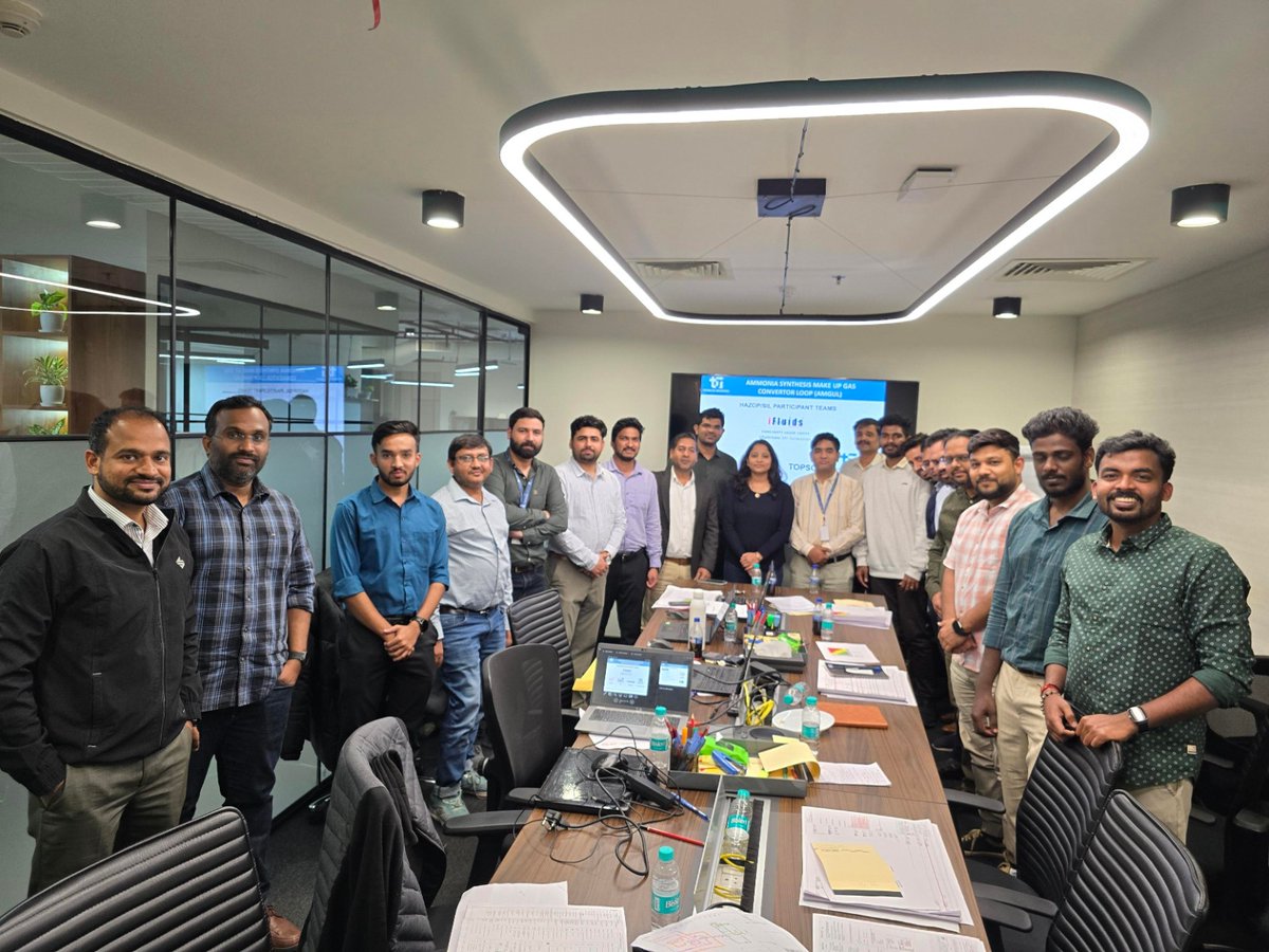 IFluids1's tweet photo. iFluids Engineering completed the HAZOP Study for the AMUGL Project for Tecnicas Reunidas Engineers India Private Limited, with Gujarat Narmada Valley Fertilizers &amp; Chemicals Limited as the project owner, ensuring process safety and reliability.

#HAZOP #ProcessSafety https://t.co/2gLfH9FNDu