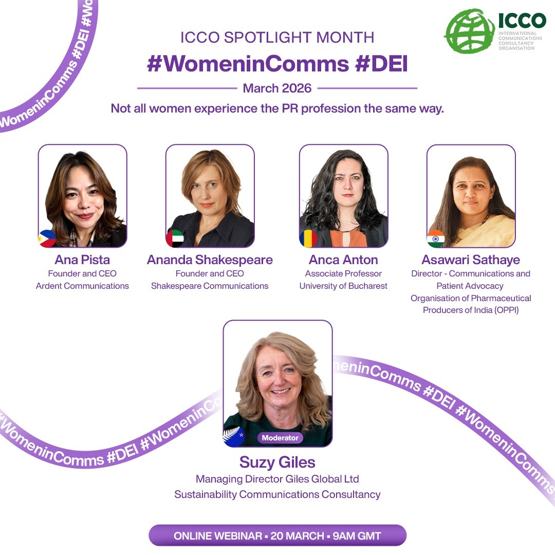 ICCOpr's tweet photo. Not all women experience PR the same way — and that’s why this conversation matters. 🌍

Moderator Suzy Giles with Ana Pista, Ananda Shakespeare, Asawari Sathaye &amp; Anca Anton.

🗓 20 Mar | 9 AM GMT
🔗 https://t.co/LVVBzyXEHA https://t.co/NgzVqNILau