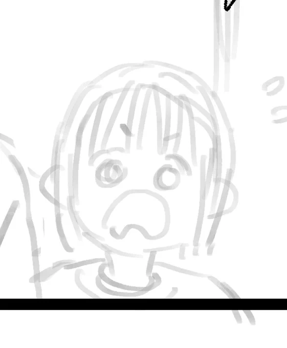 先日の原稿風景。時間なくてアタリみたいな下絵からペン入れ出来るか?チャレンジをののこ作画でしてた。あと世一の証明写真が証明写真っぽく描けた気がした😀 