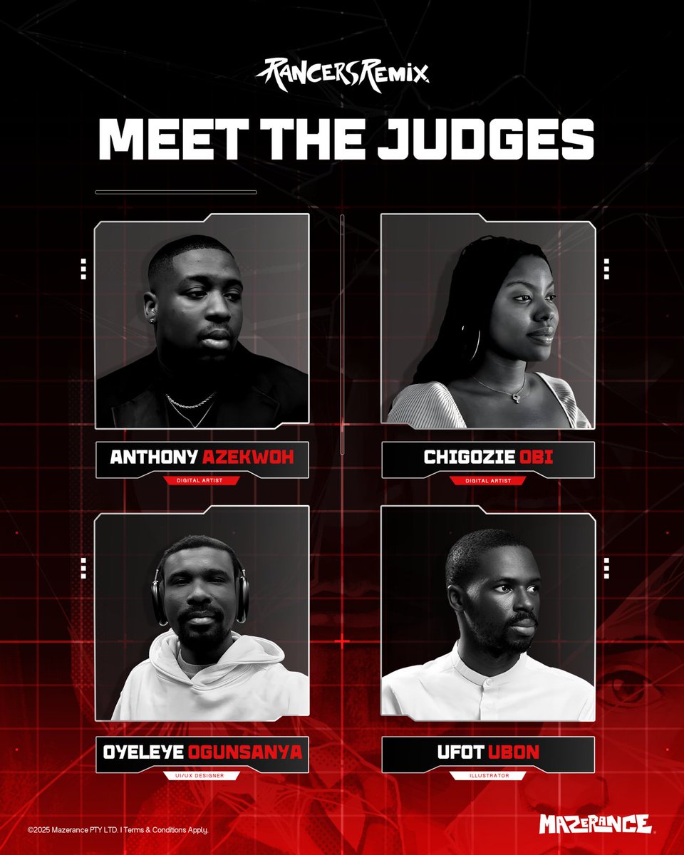 Rancers, the panel is complete!

Please welcome the final judge for RancersRemix, our very own <a href="/UfotUbon/">Ufot Ubon</a> 

There’s still time to submit your entry before March 12, 2026, 11:59 pm GMT.

Visit mazerance.com/rancers-remix for submission guidelines and other details