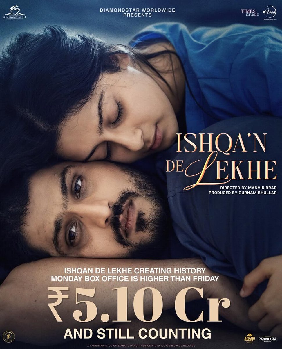 Punjab is witnessing the magic of love! ❤️‍🔥

Ishqa'n De Lekhe storms past ₹5.10 CR worldwide and the journey has just begun! 🎬✨

#IshqanDeLekhe #GurnamBhullar #IshaMalviya #Samneet