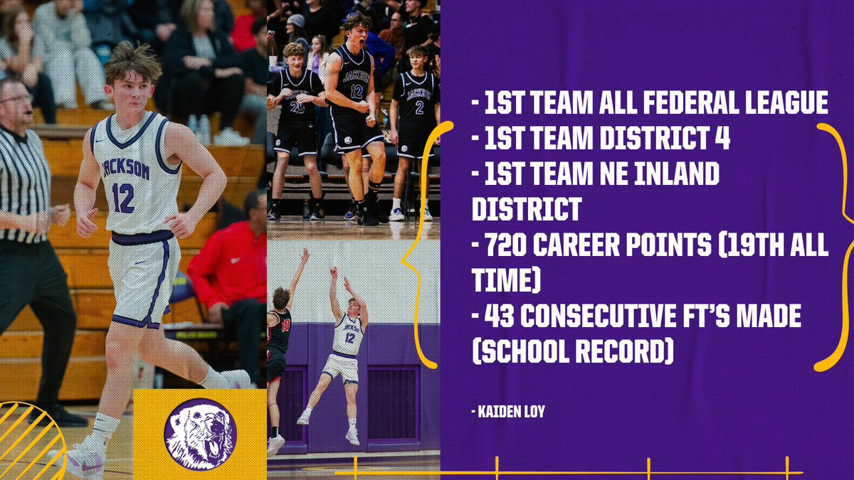PurpleNGoldCrew's tweet photo. Postseason awards for Senior Kaiden Loy! #GoBears 🐻‍❄️🏀 https://t.co/XQmMh9RYUT