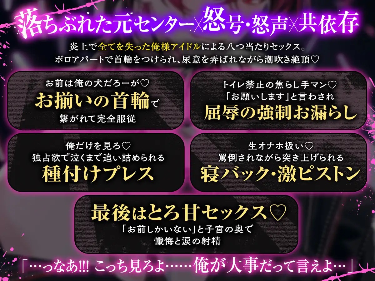 ⚠️ 明日3/12(木)23:59で終了
 ✜. ━━━━━━━ .✜
 『UNDER:DOLL』
 導入編＆01.レン編
 50%OFF セール
 ✜. ━━━━━━━ .✜
 
 推しの裏の顔、まだ知らない？
 
 ■導入編（全キャラ登場）
 CV.月山岳/凛星凛/猿飛総司/六条銀
 ■01.レン 裏垢炎上編
 CV.月山岳
 
 #UD現場