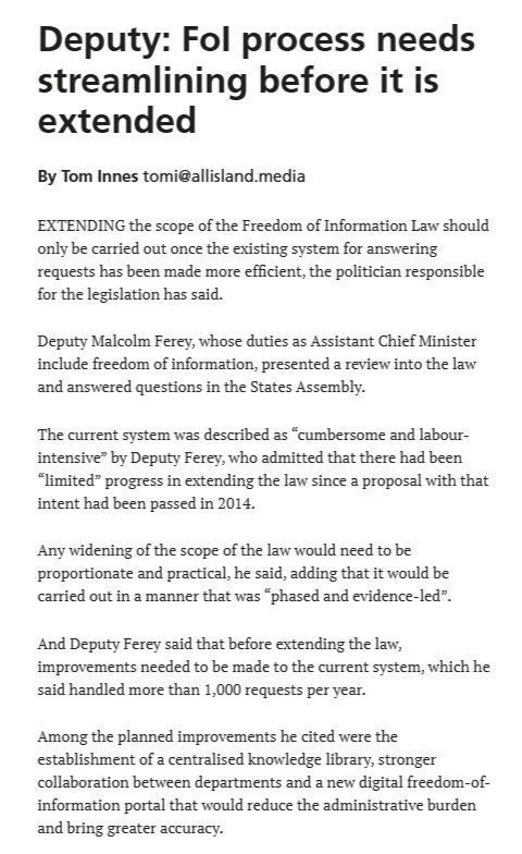 Malcolm Ferey - Deputy of St Saviour tweet media