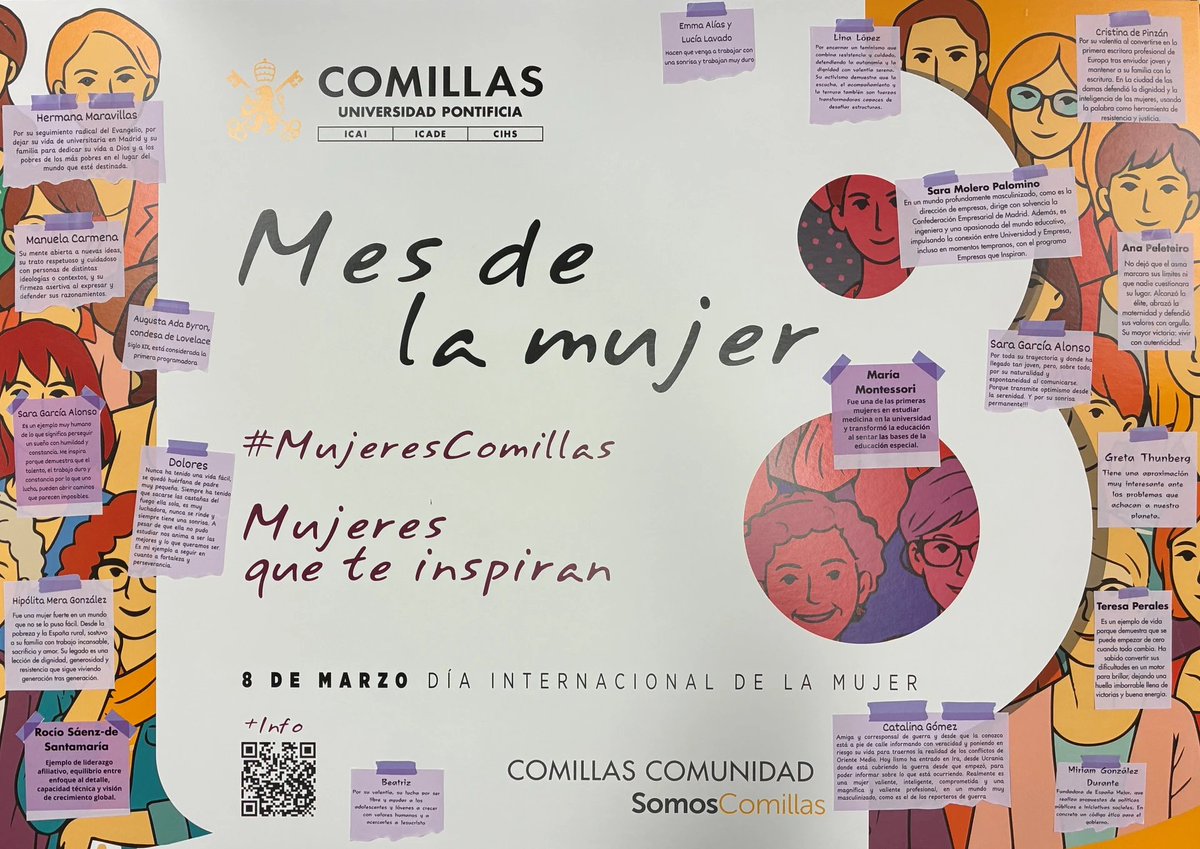 _CEIM_'s tweet image. 🙌 ¡Damos la enhorabuena a nuestra #SG, Sara Molero, por ser una de las #MujeresQueInspiran de @UCOMILLAS!

👉En el #MesDeLaMujer, la universidad elige a #MujeresComillas, mujeres que son un #ejemplo y #referente para la sociedad desde su ámbito de #trabajo. Y Sara Molero ha